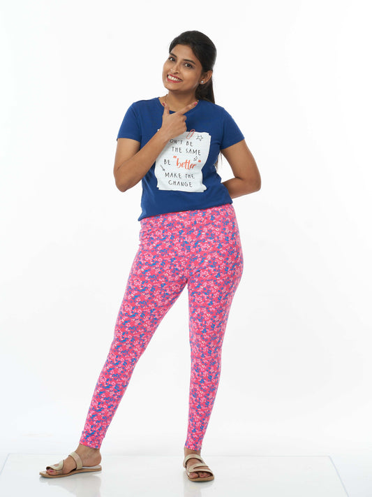 Pink Blossom Women's Printed Leggings