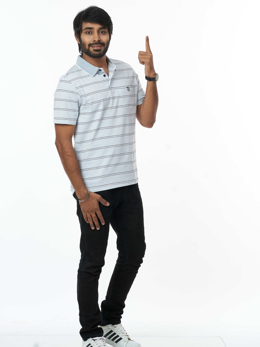 Trendy and Cool 100% Cotton Men's Collar T-Shirt