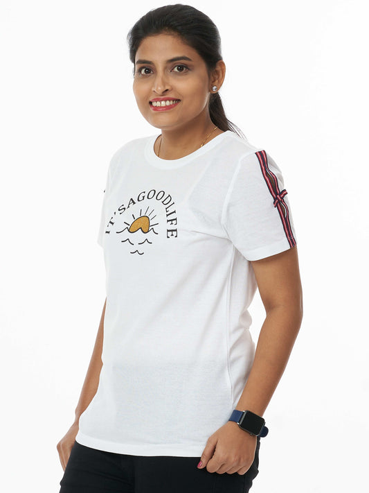 Good Life Soft & Premium Women's Printed Cotton T-Shirt