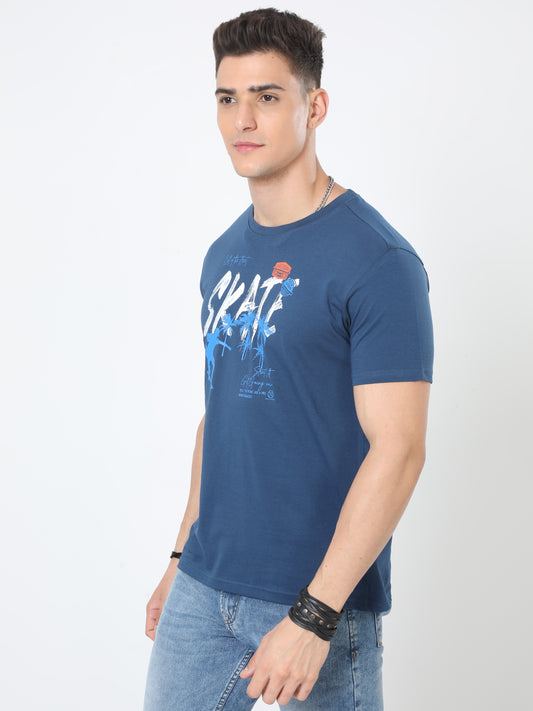 Street Skate Men's casual T-Shirt - Deep Blue