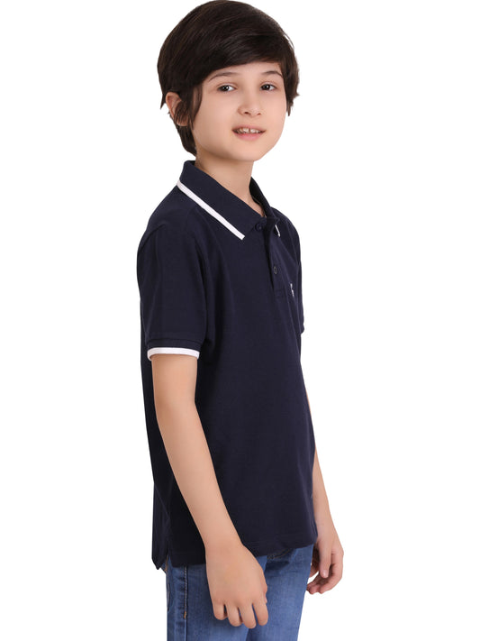Kinda classy - Boys Collar T-shirt Black