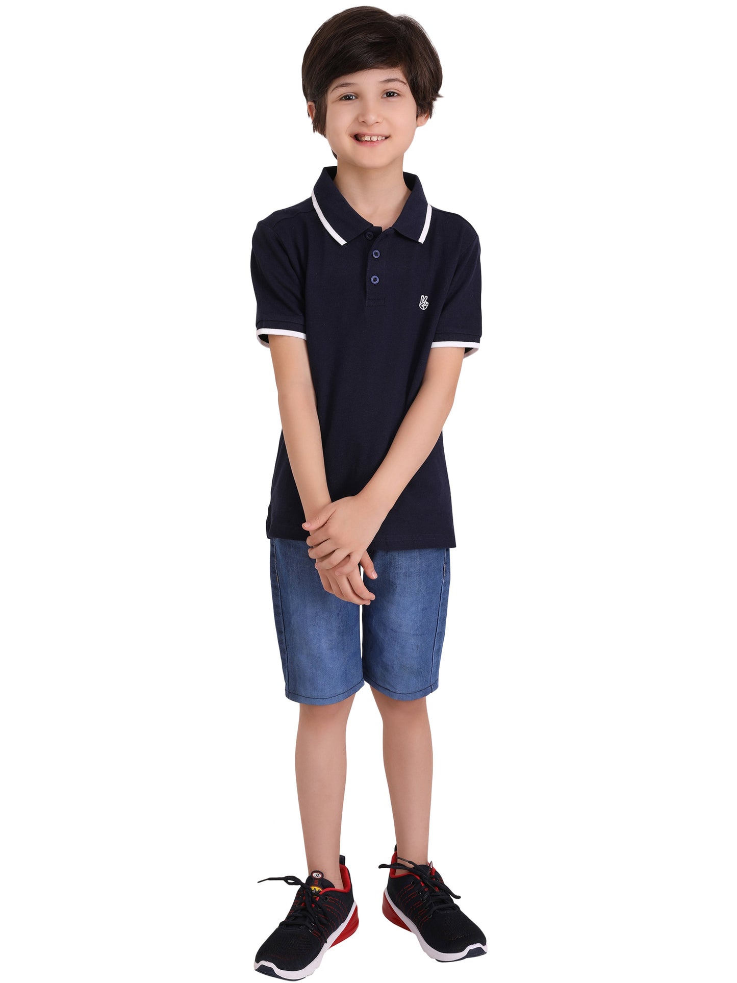 Kinda classy - Boys Collar T-shirt Black