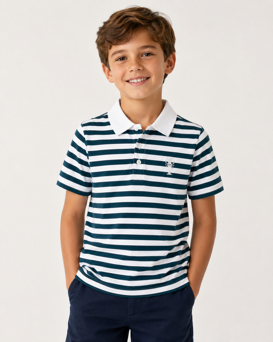 Little Sailor - Boys Stripped Polo T-Shirt