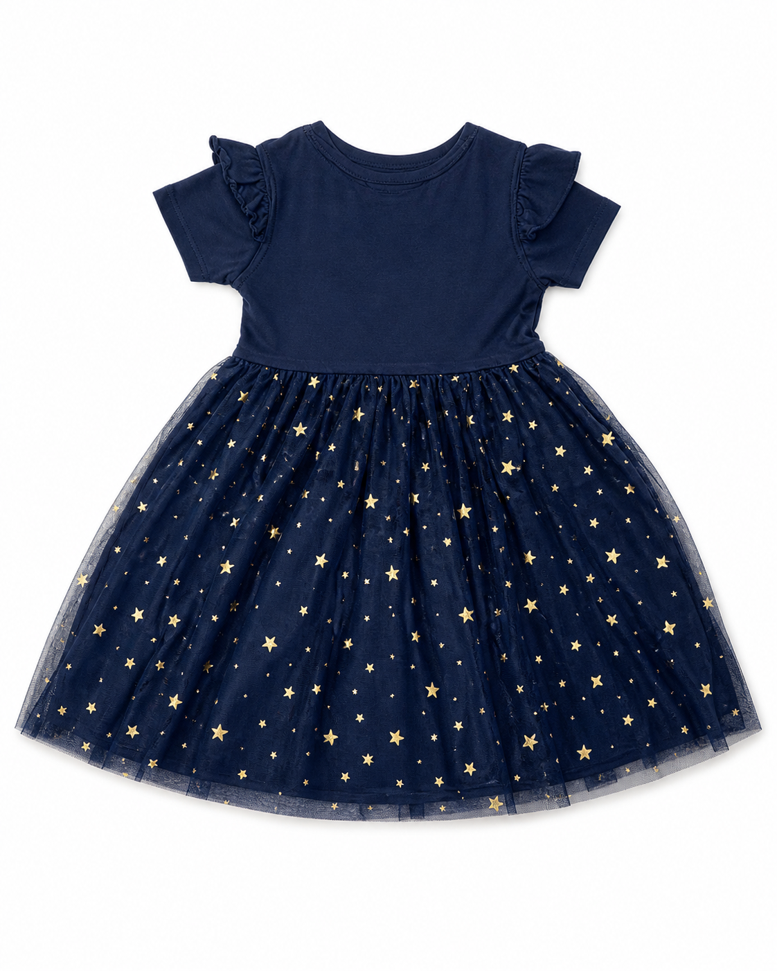 Midnight Stardust - Girls Premium Cotton Frock