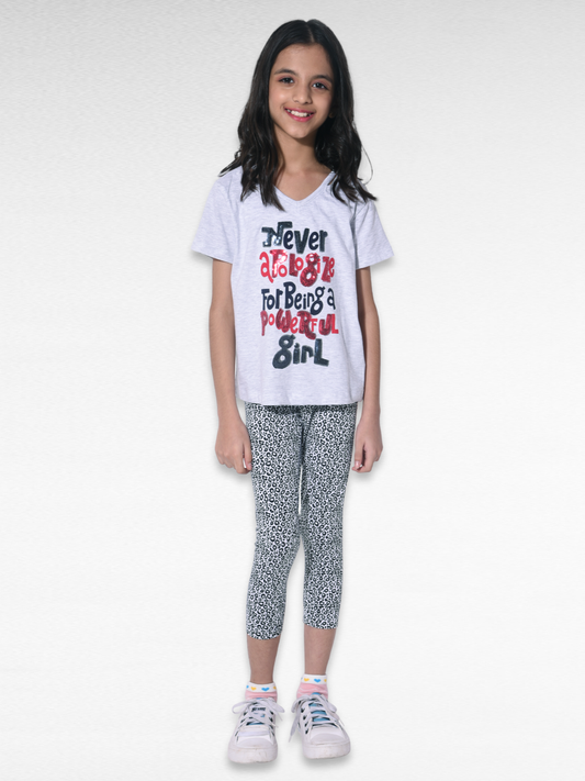 Black Catty Girls printed leggings