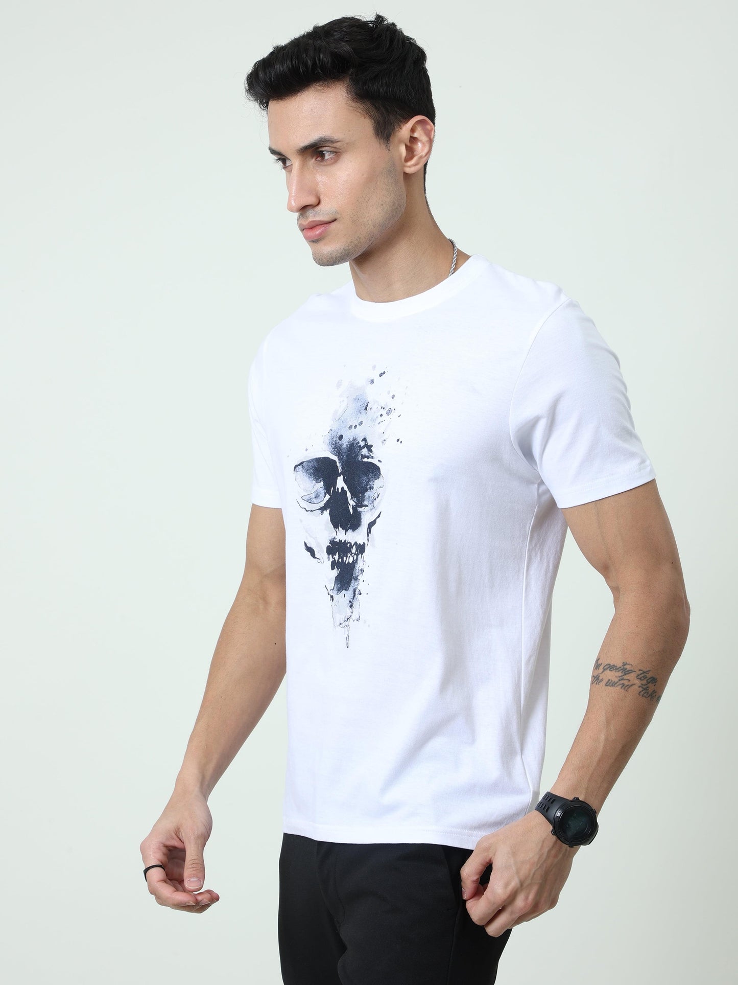 Men's casual T-Shirt - Ghost Rider ( White )