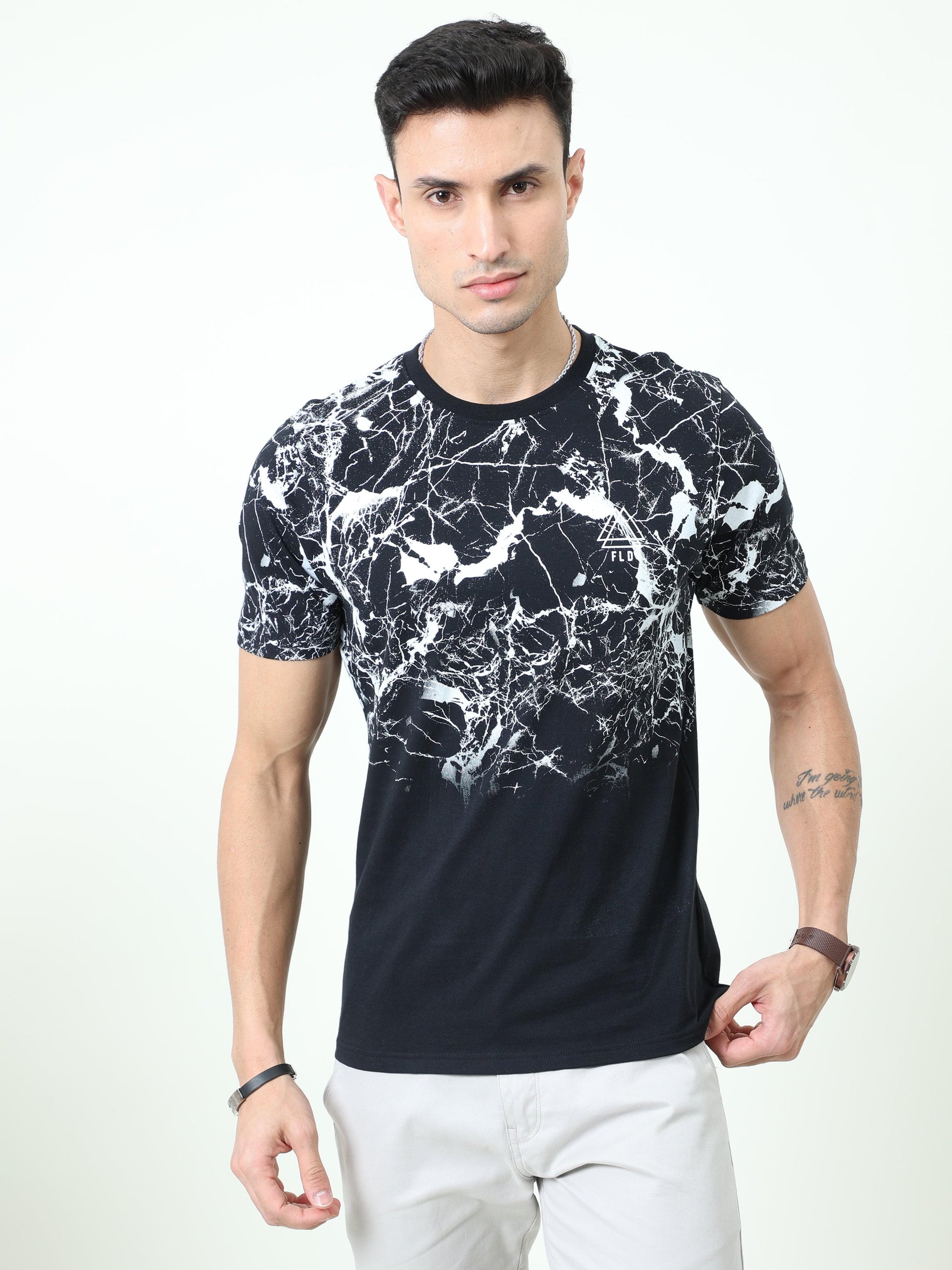 Men's casual T-Shirt - Neo Strike Black