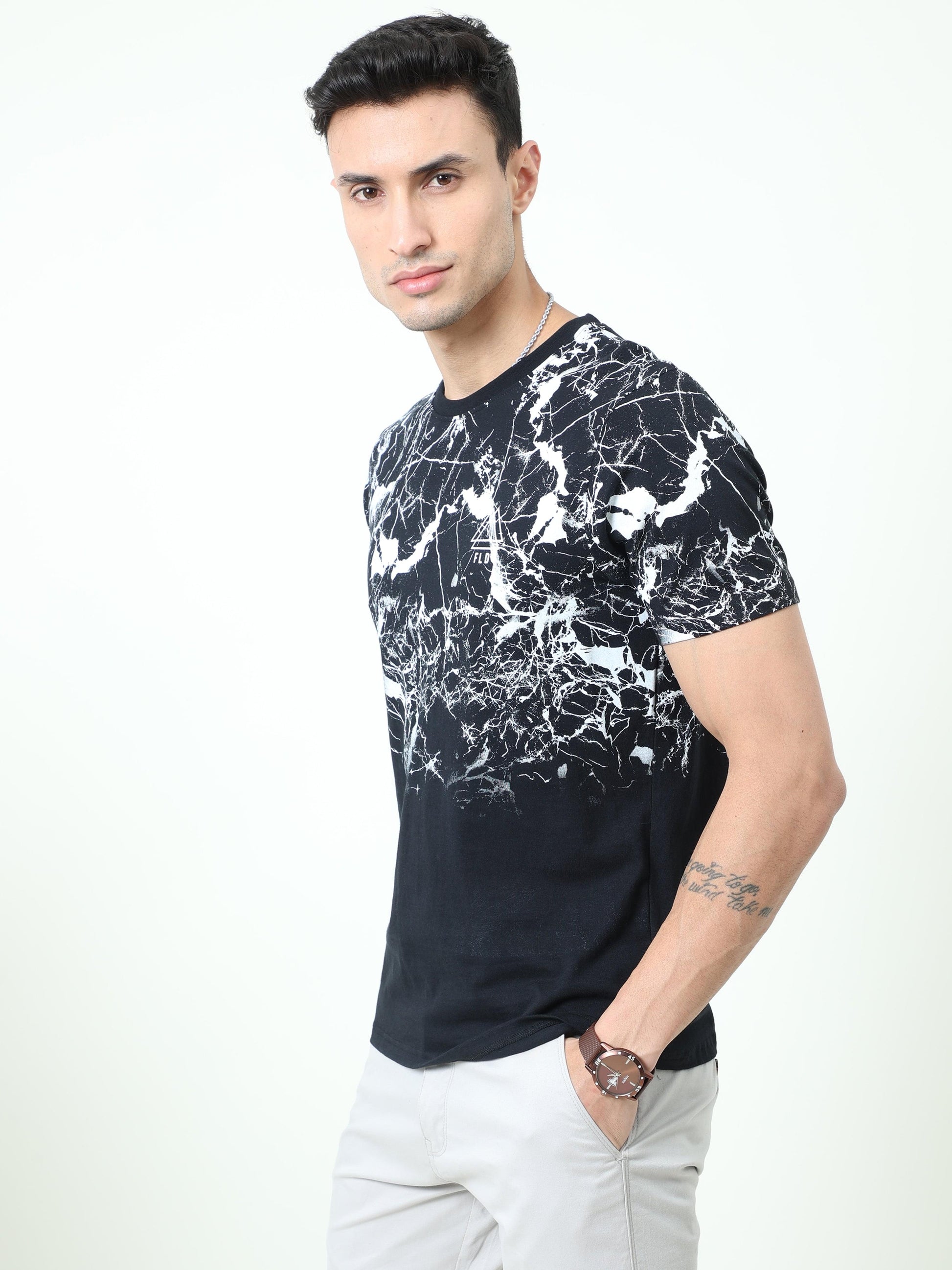 Men's casual T-Shirt - Neo Strike Black