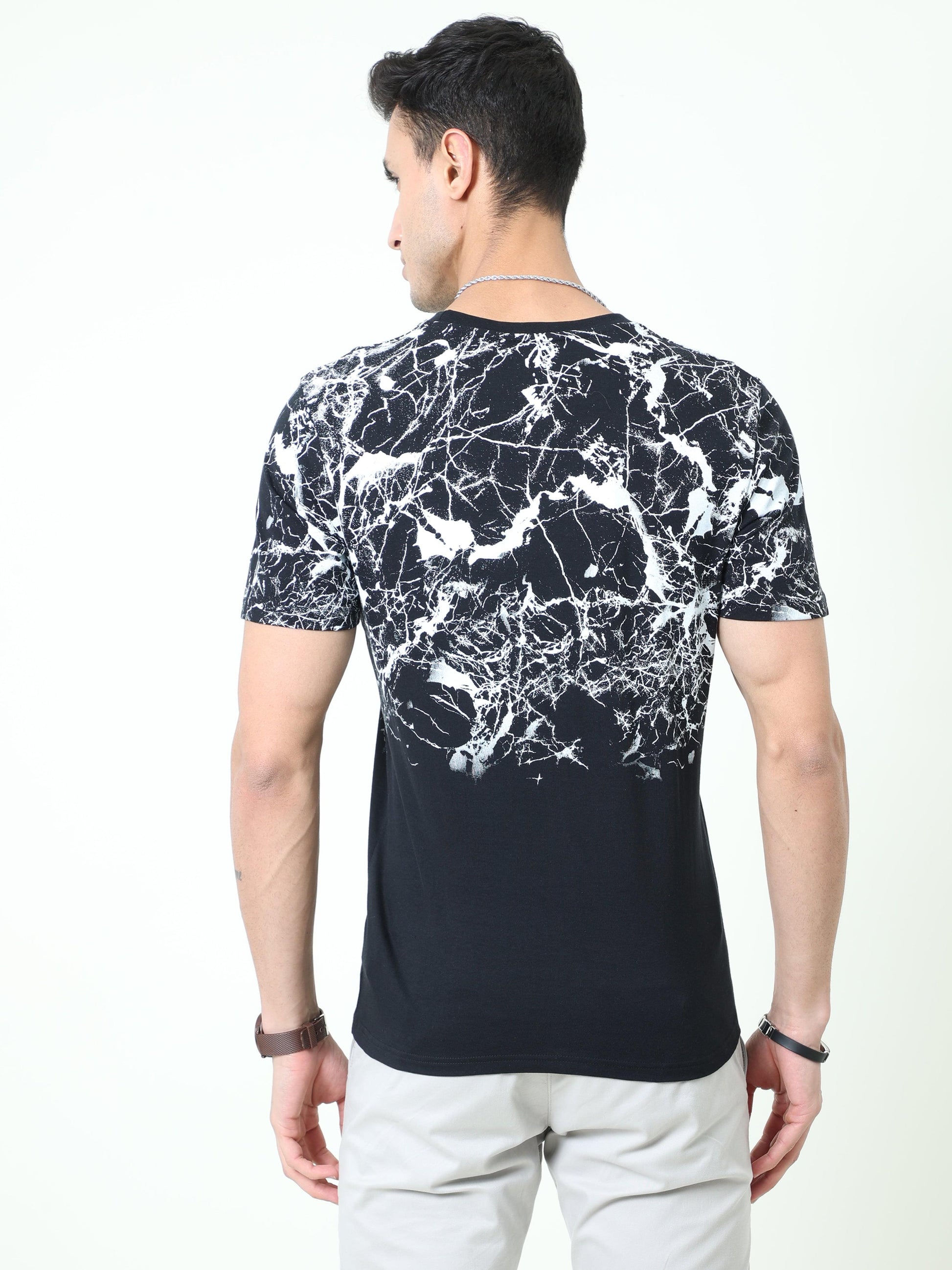 Men's casual T-Shirt - Neo Strike Black