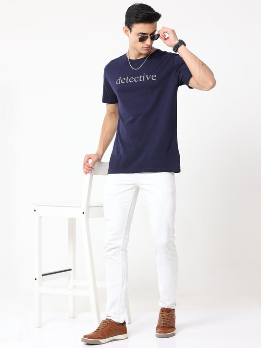 Men's casual T-Shirt - Detective Navy