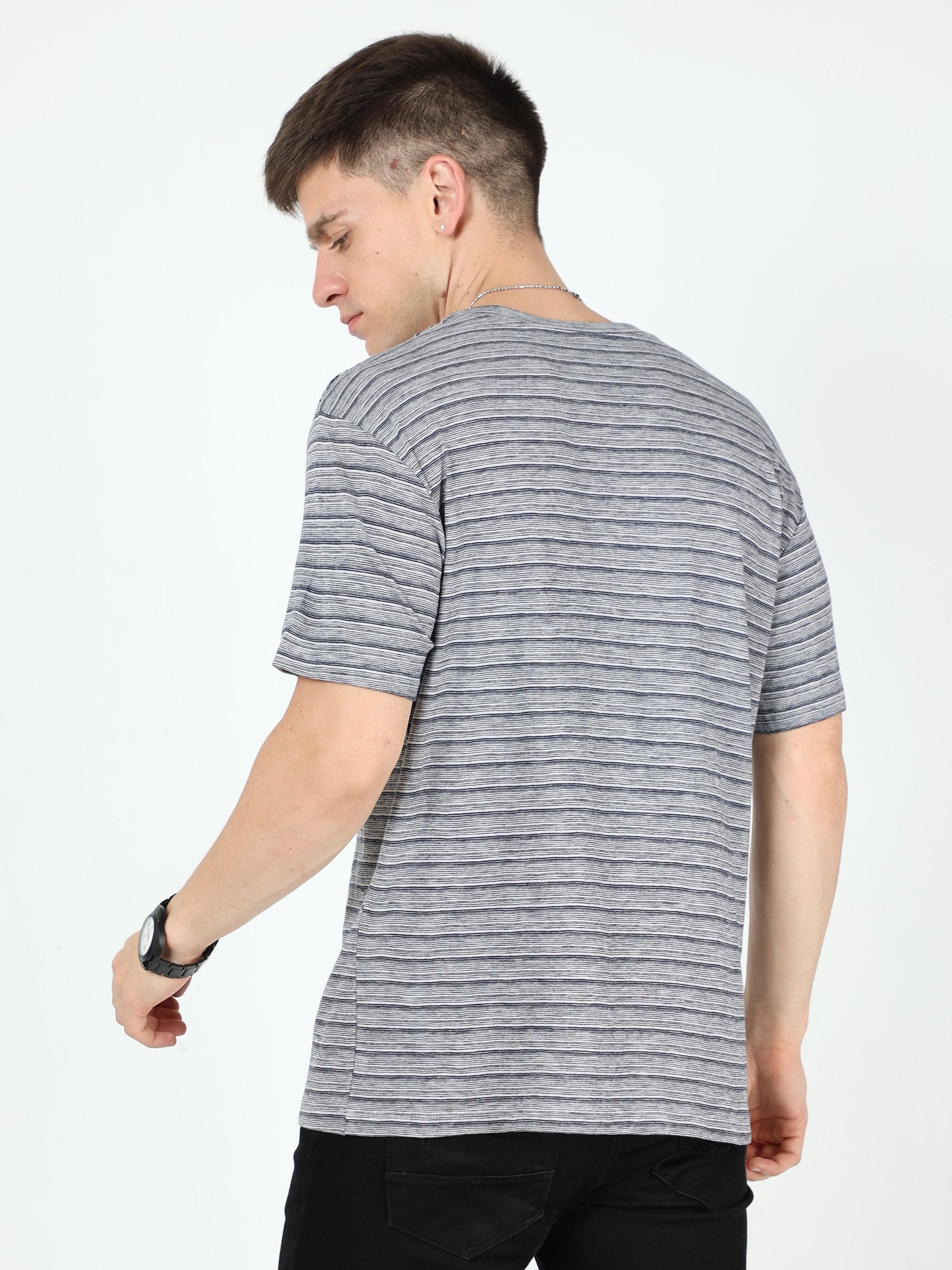 Men's casual T-Shirt - Yarn Dyed