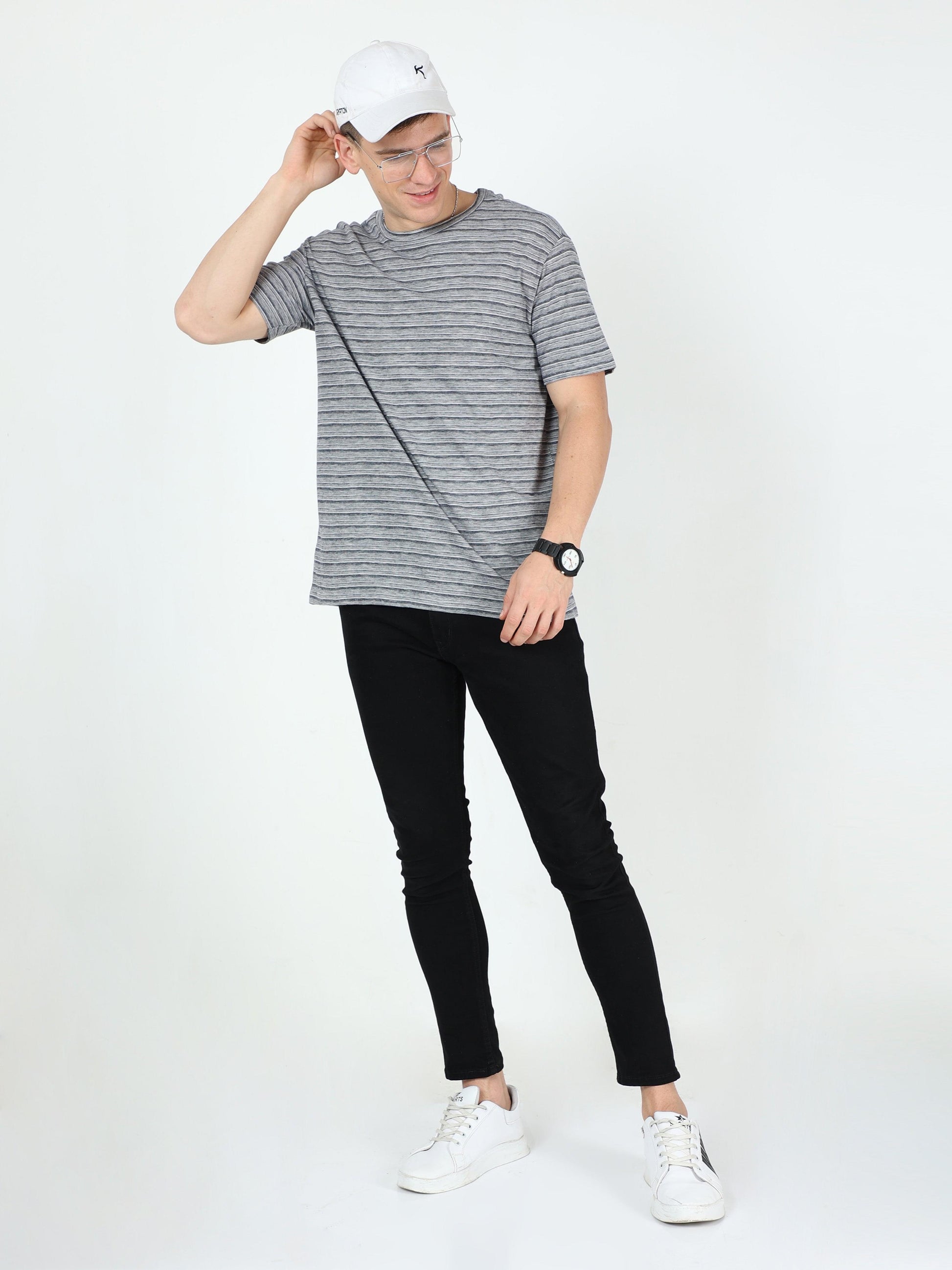 Men's casual T-Shirt - Yarn Dyed