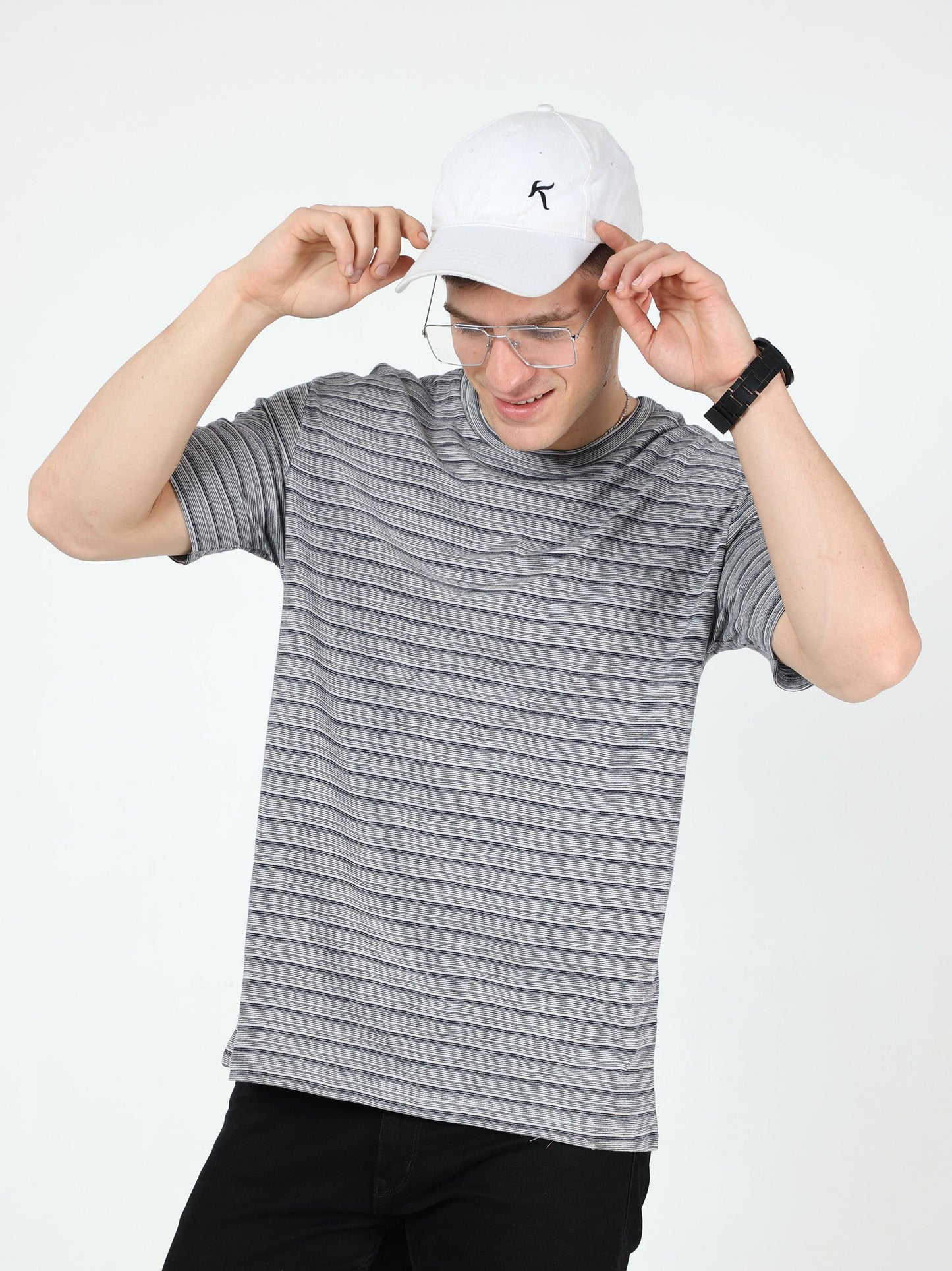 Men's casual T-Shirt - Yarn Dyed