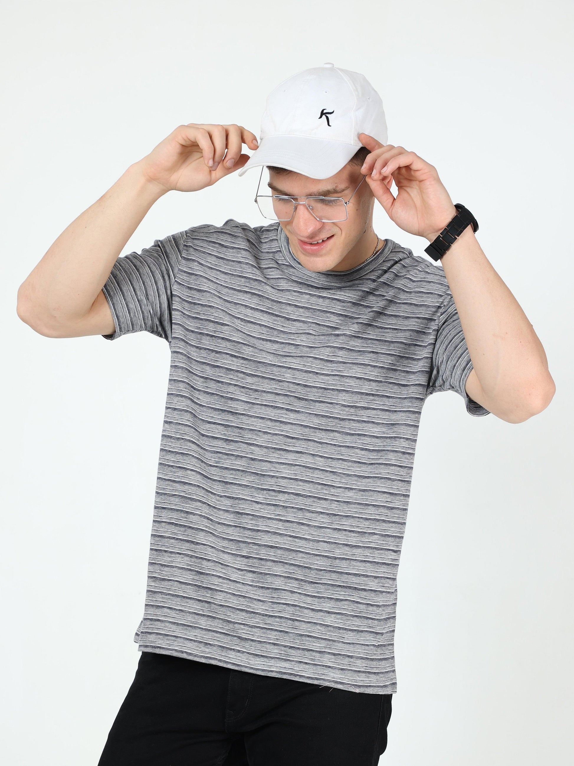 Men's casual T-Shirt - Yarn Dyed