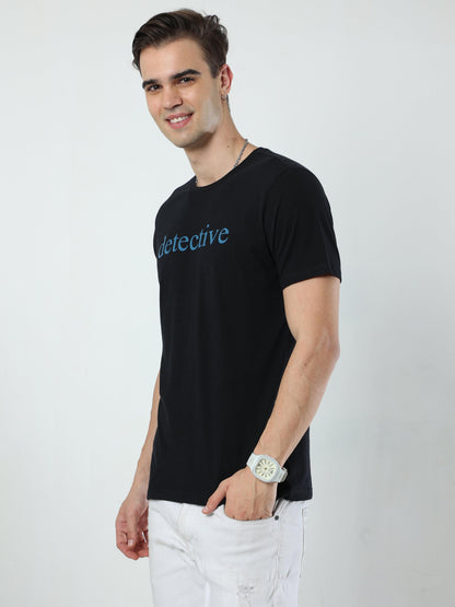 Men's casual T-Shirt - Detective Black