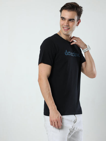 Men's casual T-Shirt - Detective Black