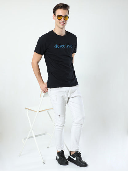 Men's casual T-Shirt - Detective Black