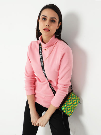 High Neck Full Sleeve Women's T-Shirt