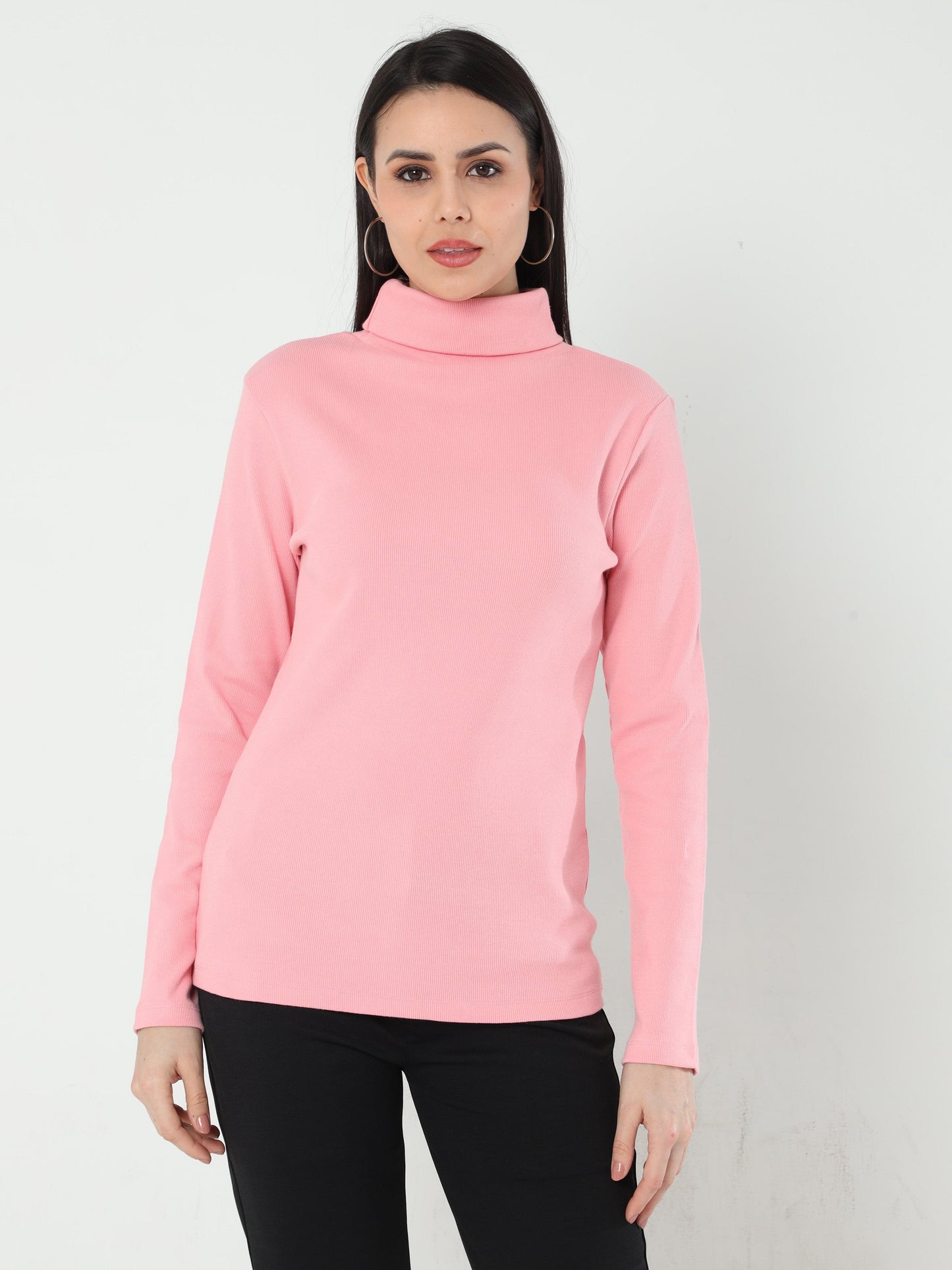 High Neck Full Sleeve Women's T-Shirt