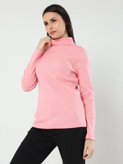 High Neck Full Sleeve Women's T-Shirt