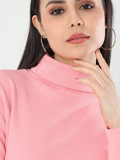 High Neck Full Sleeve Women's T-Shirt