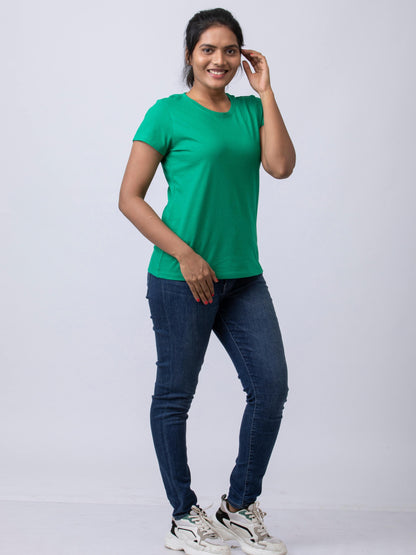 Soft & Premium Women's Cotton T-Shirt - Green