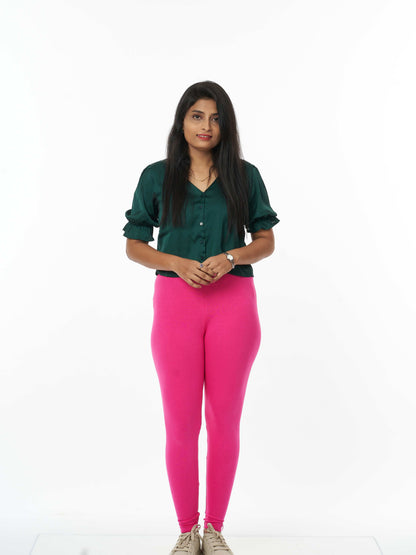 Women's premium full length Stretchy Leggings - Awesome Pink