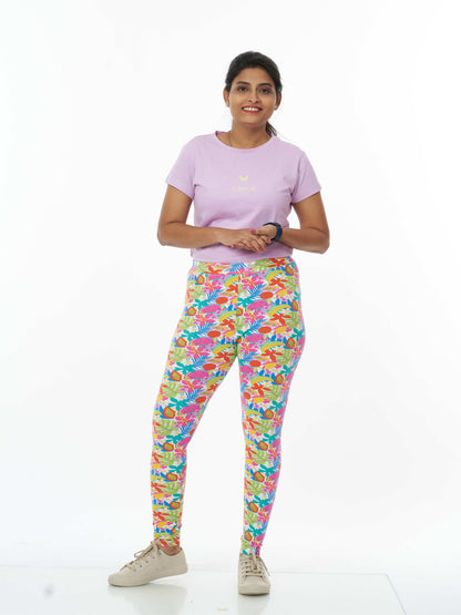 Women's Printed Leggings - Fruity