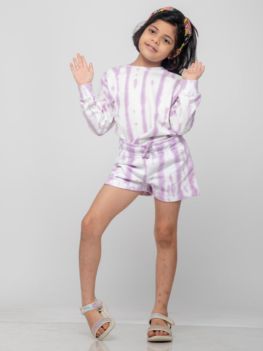 Purple Popcicals Girls Pure Cotton Co-Ords set