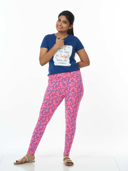 Pink Blossom Women's Printed Leggings