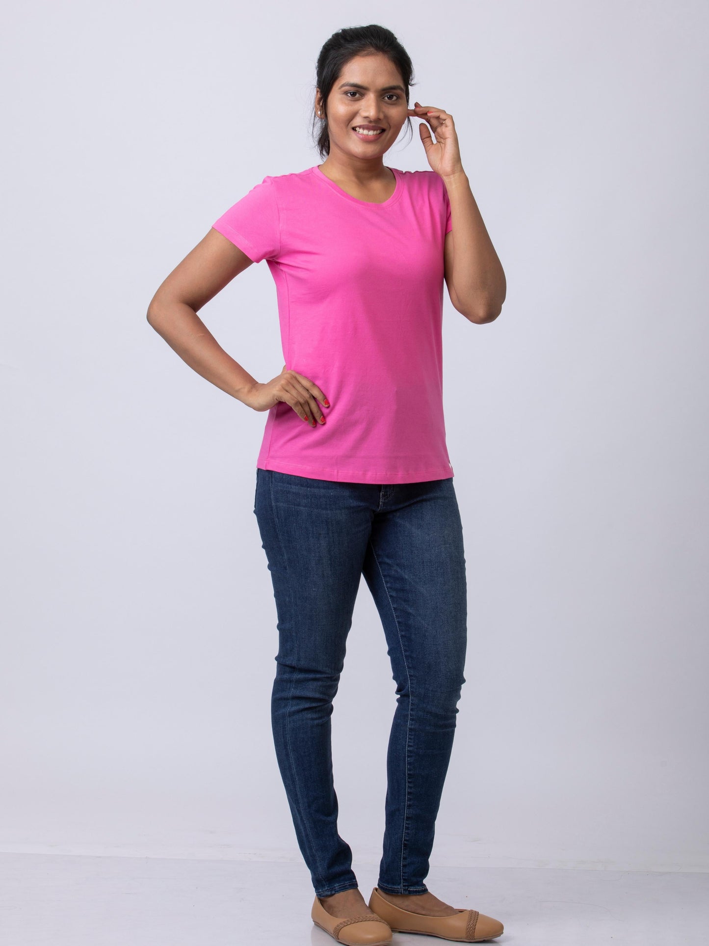 Soft & Premium Women's Cotton T-Shirt - Pink