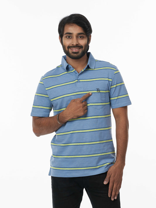 Bluefields Classic & Comfortable 100% Cotton Men's Collar T-Shirt