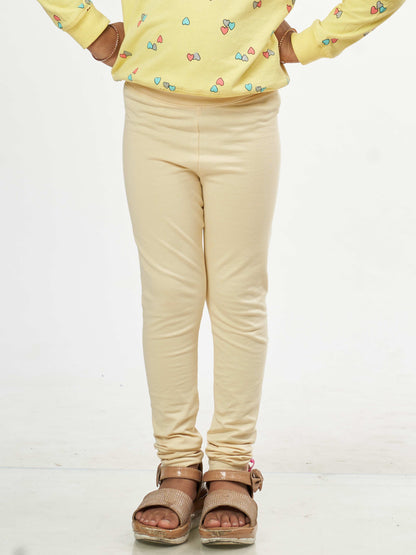 Daily Routine Girls Leggings - Cream | Full Length