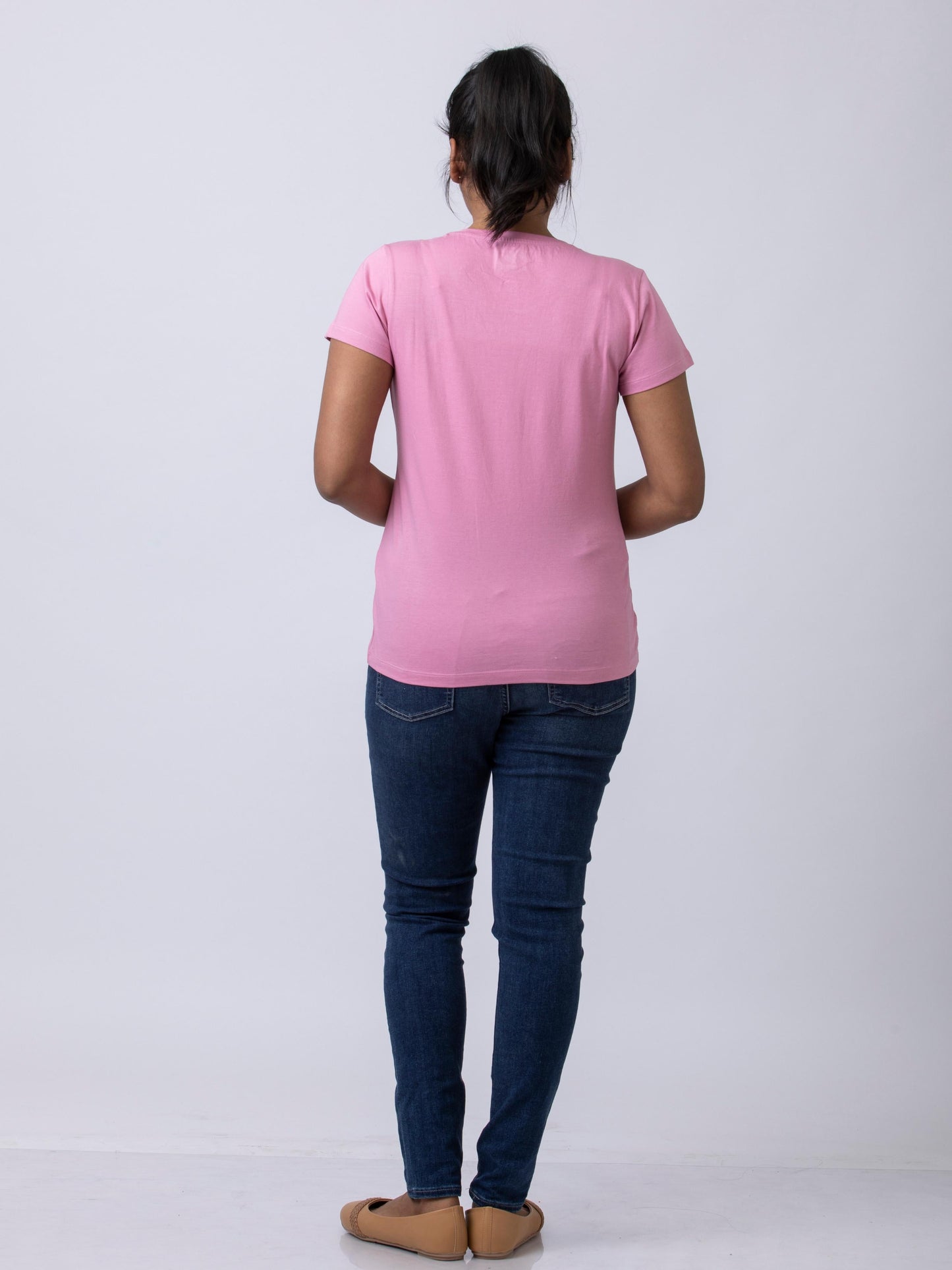 Soft & Premium Women's Cotton T-Shirt -Mild Pink
