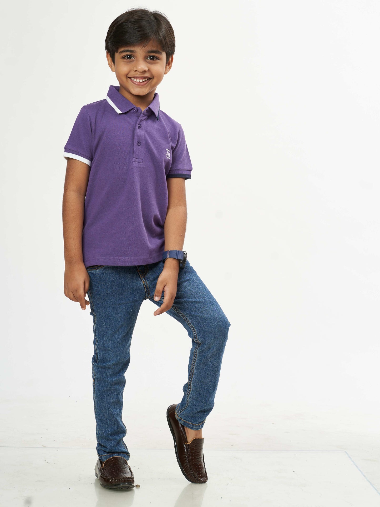 Classic Boys Cotton T-Shirt  - Deep Purple