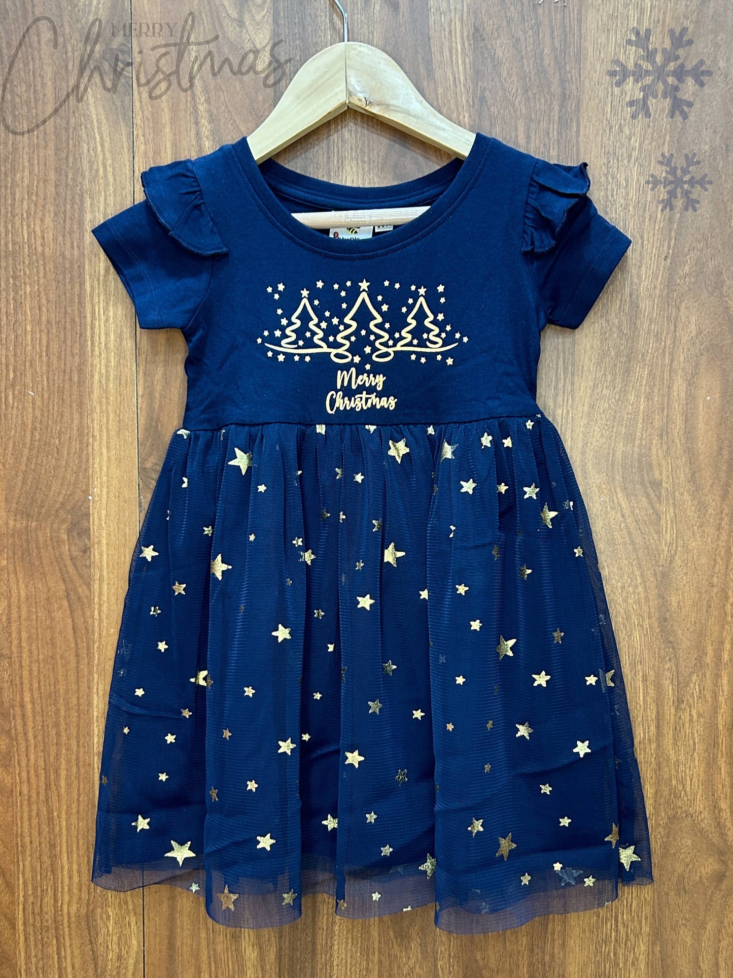 Merry Christmas Girls Premium Cotton Frocks