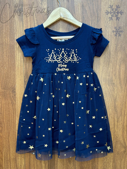Merry Christmas Girls Premium Cotton Frocks