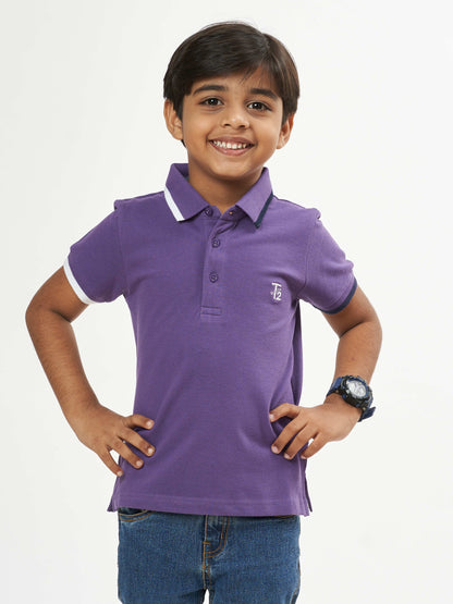 Classic Boys Cotton T-Shirt  - Deep Purple