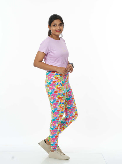 Women's Printed Leggings - Fruity
