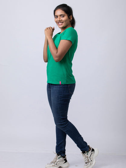 Soft & Premium Women's Cotton T-Shirt - Green