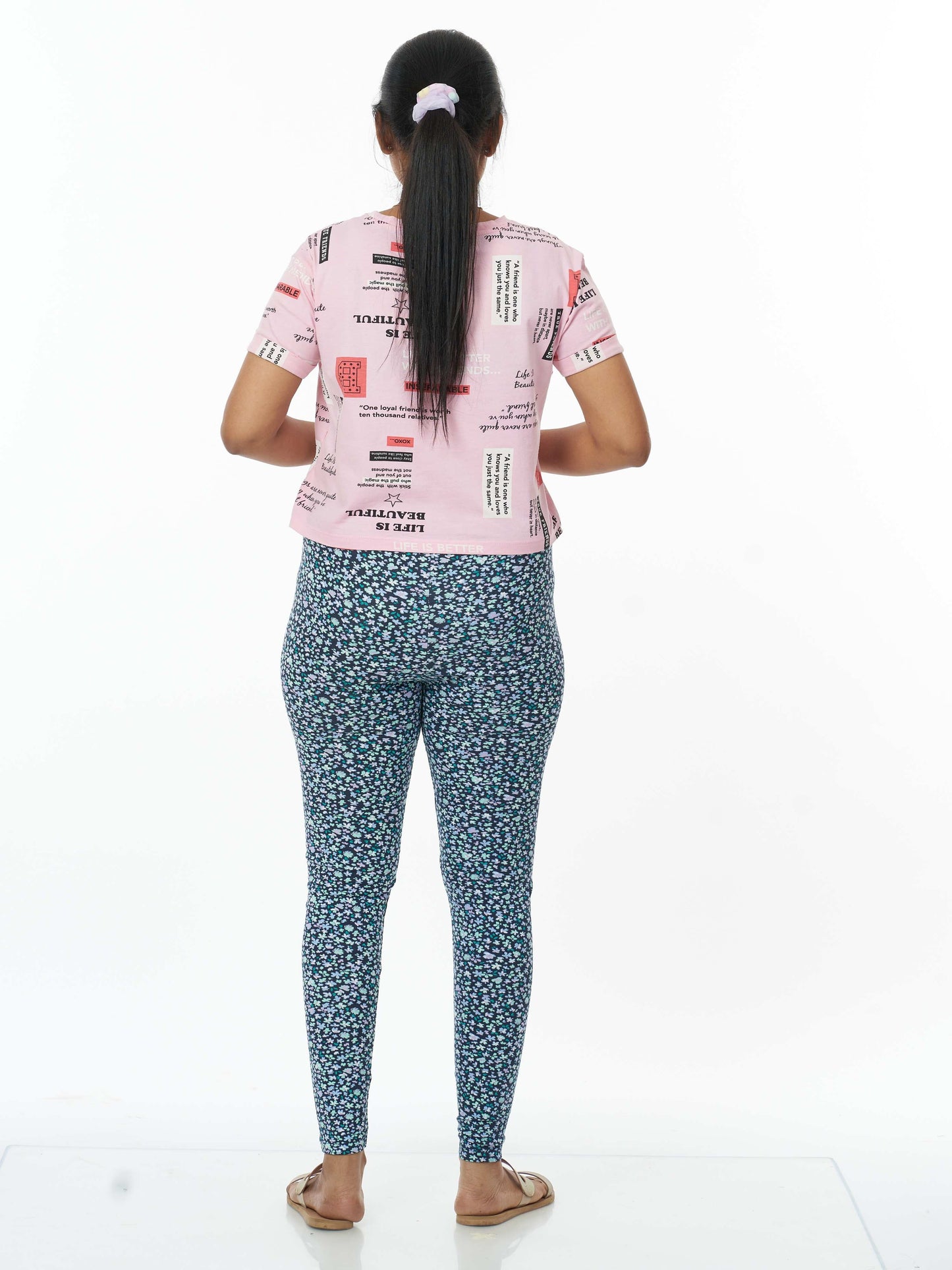 Green Blossom Women's Printed Leggings