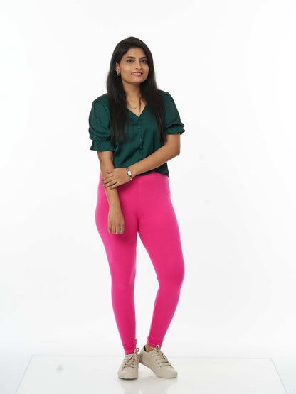 Women's premium full length Stretchy Leggings - Awesome Pink