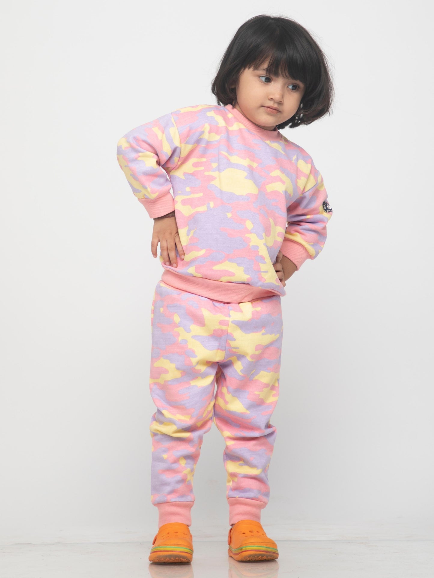 Pink Cameo Pyjama Sweatshirt Set ( Pack of 1 )