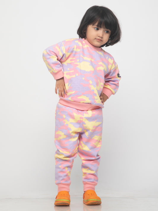 Pink Cameo Pyjama Sweatshirt Set ( Pack of 1 )
