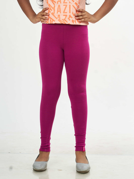 Daily Routine Girls Leggings - Deep Purple | Full Length