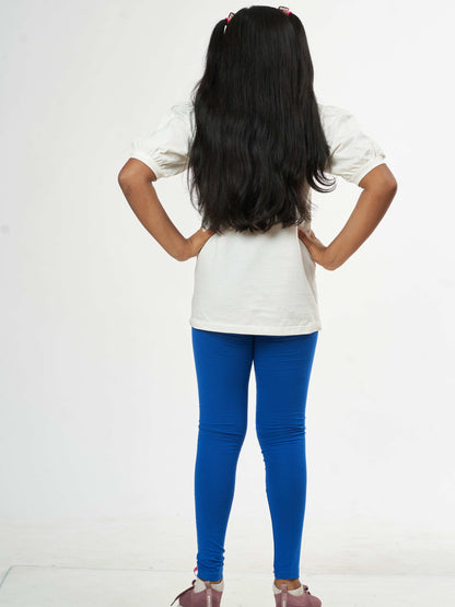 Daily Routine Girls Leggings - Blue | Full Length