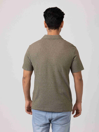 Rustic Modern day 100% Cotton Mens Collar T-Shirt