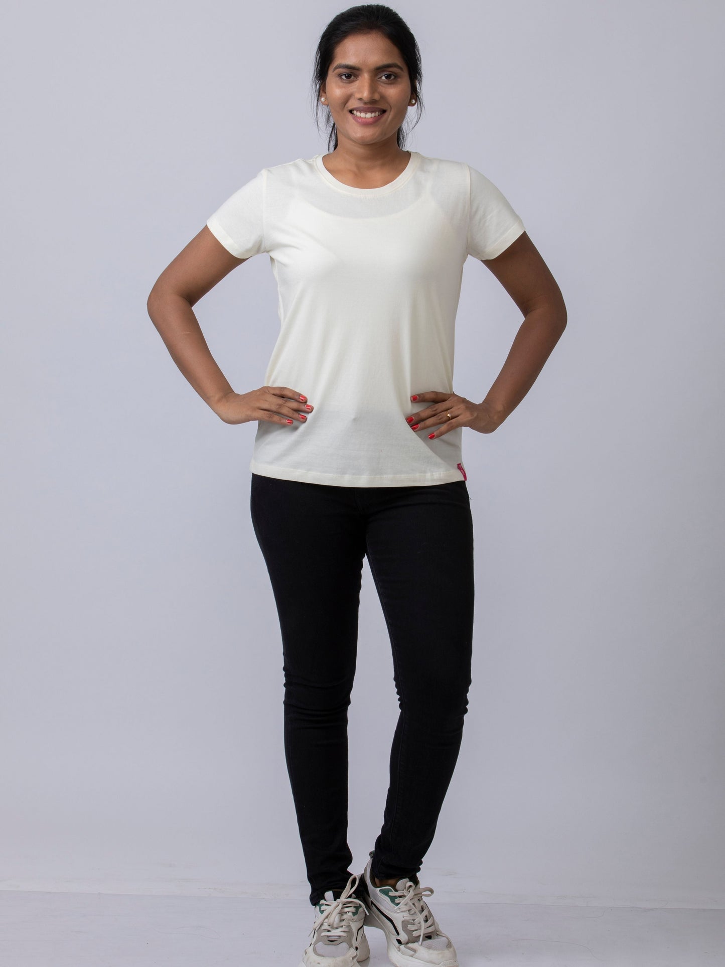 Soft & Premium Women's Cotton T-Shirt - Off White