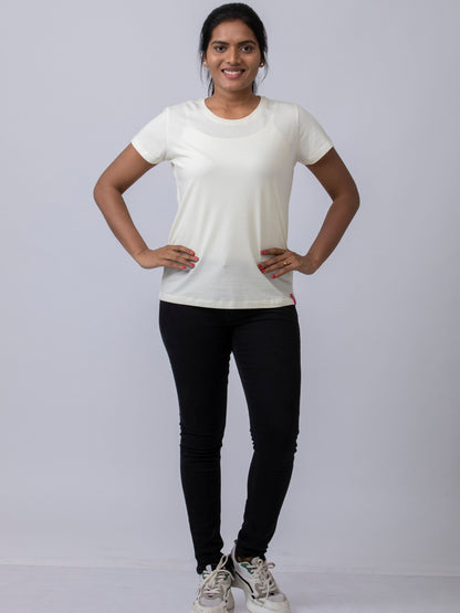 Soft & Premium Women's Cotton T-Shirt - Off White