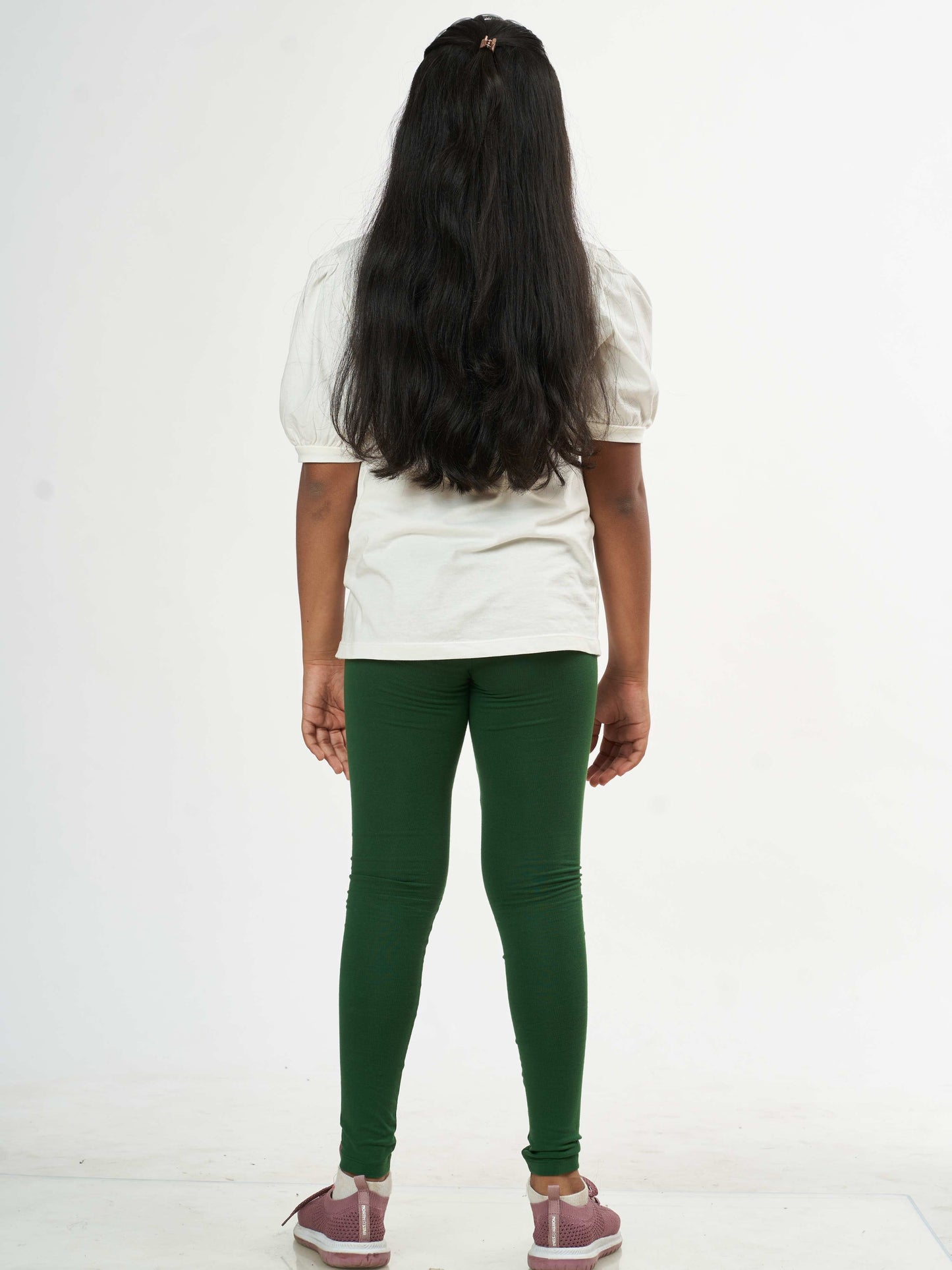 Daily Routine Girls Leggings - Deep Green | Full Length